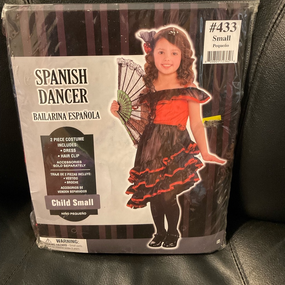 Spanish Dancer Costume for Kids - Red and Black